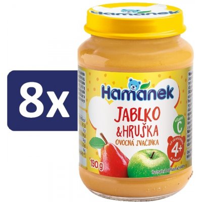 Hamánek ovocná svačinka Jablko a hruška 190 g – Zboží Dáma