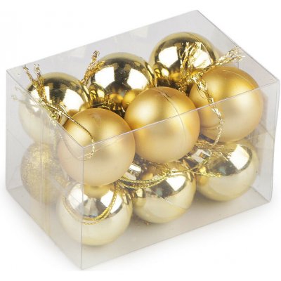 Prima-obchod Vánoční baňky Ø20 mm barva 3 zlatá sv. – Hledejceny.cz