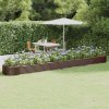 Květináč a truhlík zahrada-XL Vyvýšený záhon práškově lakovaná ocel 544x100x36 cm hnědý