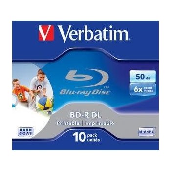 Verbatim BD-R DL 50GB 6x, printable, jewel, 10ks (43736)