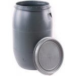 EKO-CONTAINER Plastový sud 220 l s víkem, na pevné látky – Zboží Dáma