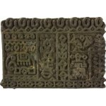 Sanu Babu Antik dřevěná raznice na tisk přehozů s indickým motivem 14 x 7 x 10 cm – Zboží Živě