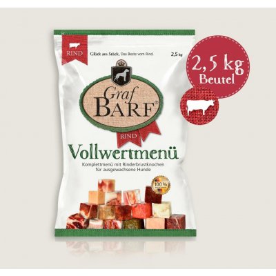 Graf Barf Plnohodnotné menu hovězí 2,5 kg – Sleviste.cz