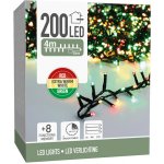 Koopman LED světelný řetěz 200 LED červená/zelená/teplá bílá, zelený kabel, 4 m – Hledejceny.cz
