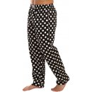 Styx puntíky DKP1055 pánské pyžamové kalhoty černé