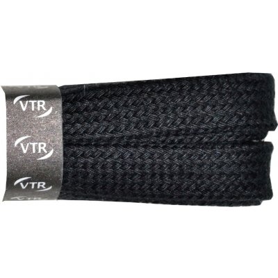 Ploché černé bavlněné tkaničky 90 cm – Zboží Mobilmania
