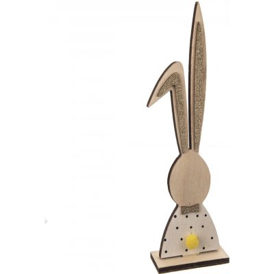 Zajíček dřevěný se zlatým motýlkem 26 cm – Hledejceny.cz