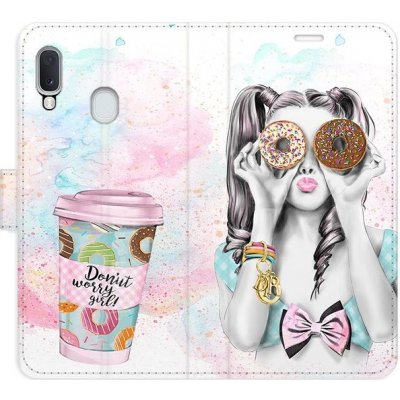 Pouzdro iSaprio flip Donut Worry Girl Samsung Galaxy A20e – Hledejceny.cz