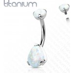 Šperky4U piercing do pupíku titan opál TIT1187-OP22 – Sleviste.cz