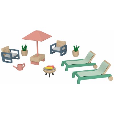 Playtive nábytek / Sada panenek zahradní nábytek