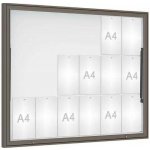 PROCITY Venkovní vitrína Classique, 18 x A4, sklo, šedá PRO | Zboží Auto