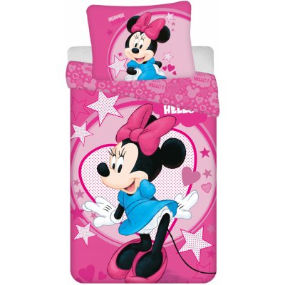 Jerry Fabrics Povlečení z mikrovlákna Mickey a Minnie Hello 140x200 70x90 – Sleviste.cz