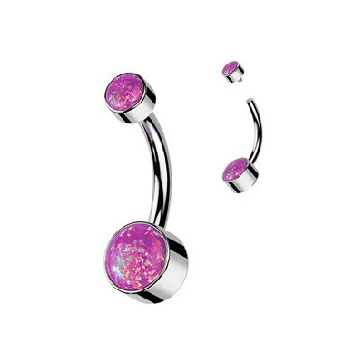 Šperky4U piercing do pupíku titan opál TIT1062-OP05 – Hledejceny.cz
