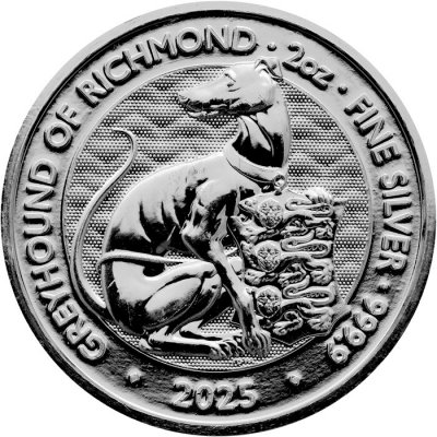 The Royal Tudor Beasts Stříbrná mince The Greyhound of Richmond 2025 2 oz – Sleviste.cz