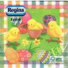 Ubrousky Regina papírové ubrousky 1V 33x33cm 20ks Velikonoční zelené s kuřátky a vajíčky