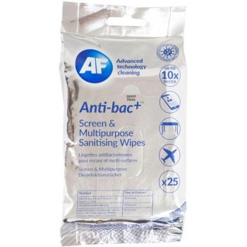 AF Anti Bac Screen & Multipurpose Antibakteriální čisticí ubrousky, 25 ks