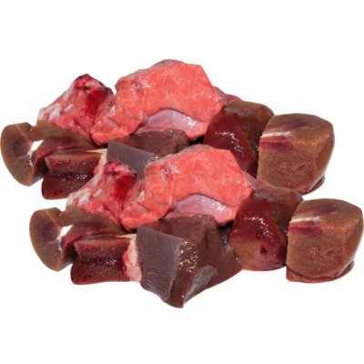 Masožravci Hovězí droby mix kostky 1 kg – Zbozi.Blesk.cz