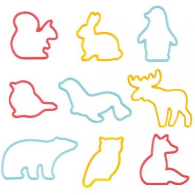 TESCOMA Delicia Kids Animals 9 ks vícebarevné - plastové vykrajovátka na cukroví a perníčky – Zboží Mobilmania