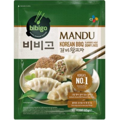 Bibigo Mandu knedlíčky plněné korejskýn hovězím BBQ 525 g – Zboží Dáma