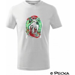 Zombie Gambler Pecka design tričko dětské bavlněné bílá