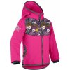 Dětská bunda Unuo Fleece dětská softshellová bunda Basic růžová/modrá