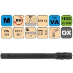NÁSTROJE CZ Závitník strojní M5x0,8 ISO2 HSSCo5 PM OX DIN 376 B - 3690HQ - CZZ3690HQ-M5-ISO2 – Zboží Mobilmania