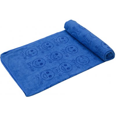 Textilomanie rychleschnoucí osuška 160 g/m2 70 x 140 cm smajlík modrá – Zboží Mobilmania