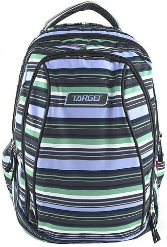 Target batoh 2v1 Pruhovaný černo modro zelená