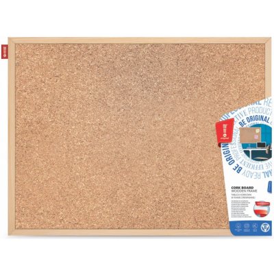 Memoboards Korková tabule MEMOBE 80 x 60 cm dřevěný rám 1ks Balení: 1 ks – Zboží Mobilmania