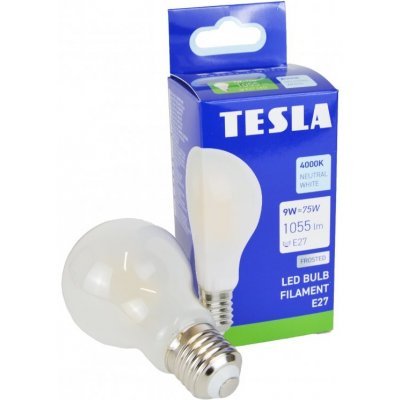 TESLA lighting Tesla - LED žárovka FILAMENT RETRO BULB, E27, 9W, 230V, 1055lm, 2700K teplá bílá, 360st, mléčná – Zboží Mobilmania