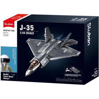 Sluban B1186 Stealth Aircraft Metal, verze s kovovým povlakem J-35S – Sleviste.cz