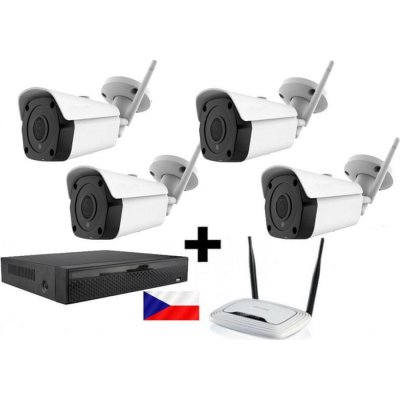 Kamerový WiFi IP set - 4x Zoneway NC950 5MPx, NVR2104 a WiFi router – Zboží Živě