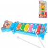 Dětská hudební hračka a nástroj Teddies xylofon plast červená 25 cm