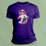 Sandratex Bavlněné dětské tričko Roblox skejťačka Purpurová – Zboží Dáma