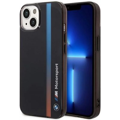 Pouzdro BMW iPhone 14 IML Tricolor Stripe černé