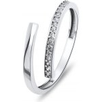 Brilio Silver Elegantní otevřený s čirými zirkony RI035W – Zboží Dáma
