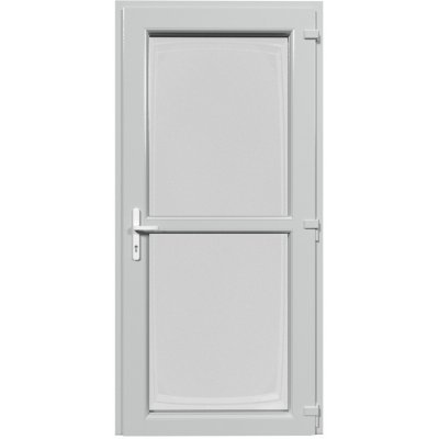 Aluplast Ideal 4000 Typ 02 Vchodové dveře 120x220 Jednokřídlé Bílá - Dekor – Zboží Mobilmania