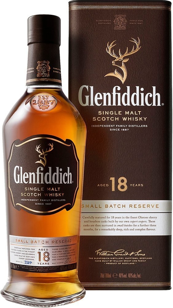 Glenfiddich 18y 40% 0,7 l (kazeta)