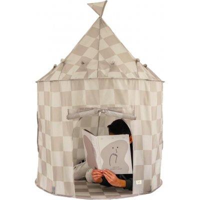 3 SPROUTS Dětský Stan Recycled Checkerboard/Beige 3 Sprouts – Sleviste.cz