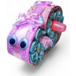 BabyDort plenkový dort pro miminko růžový ŠNEK – Zboží Dáma