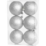 MagicHome Koule MagicHome 6 ks, bílá, na vánoční stromek, 8 cm – Hledejceny.cz