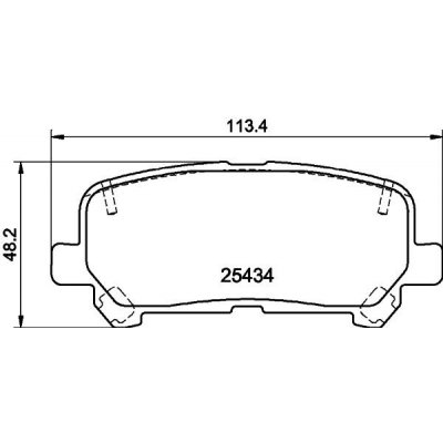 Sada brzdových destiček, kotoučová brzda HELLA 8DB 355 020-601 (8DB355020601) – Hledejceny.cz