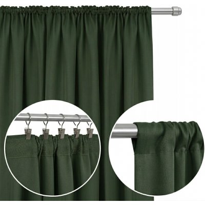 Flying Hotový Závěs 145x250 Khaki s řasicí páskou na tunýlek, žabky – Hledejceny.cz