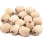 Stoklasa Dřevěné korálky nelakované oválek 18x20 mm Balení: 10 ks, Varianta: 1 přírodní 1 přírodní – Hledejceny.cz