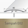 Podlahová lišta Profil Team Přechodový profil stříbro E01 0,93 m 40mm