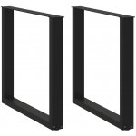 Omaxi 311276 Nohy k jídelnímu stolu ve tvaru U 2 ks černé 80 x 72-73 cm ocel – Sleviste.cz