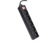 Premiumcord prodlužovací kabel ppa6k-05bk 5m 6 zásuvek vypínač černý – Zboží Živě