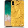 Pouzdro a kryt na mobilní telefon Apple Pouzdro Picasee silikonové Apple iPhone X/XS - Gold čiré