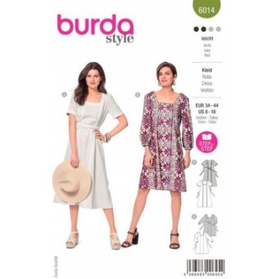 Střih na dámské letní šaty Burda 6014 – Zboží Mobilmania