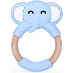 Elpinio dřevěné se silikon slonem modrá – Zboží Mobilmania
